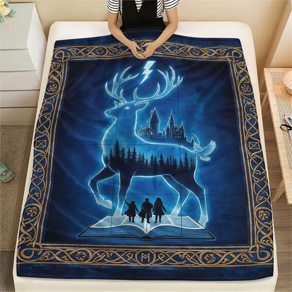 1 Stück Flanelldecke mit Cartoon-Druck, Hohe Qualität, Bequem für alle Jahreszeiten, Heimdekoration, Wärme und Komfort, Perfekt als Weihnachts- oder Geburtstagsgeschenk