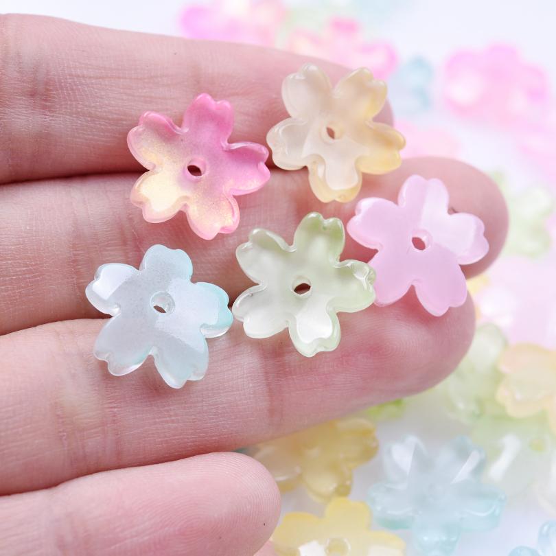 30pcs/Lot Ancient Glass Flower Bead Caps For Jewelry Making Supplies Handmade Earrings Headwear Bracelets Accessories Wholesale