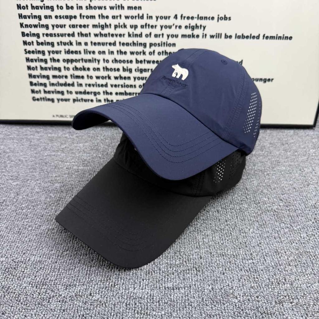 ins wind bear embroidered cap, summer mesh breathable quick-drying baseball cap Versatile sun hat