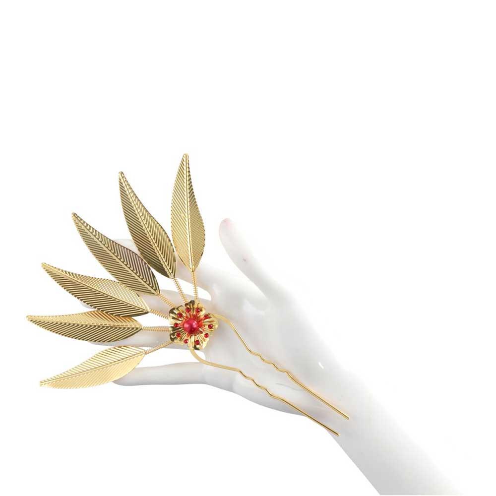 Hair Accessories Flower U Shape Hairpin Metal Hair Sticks Ancient Style Headwear Thai Headdress
