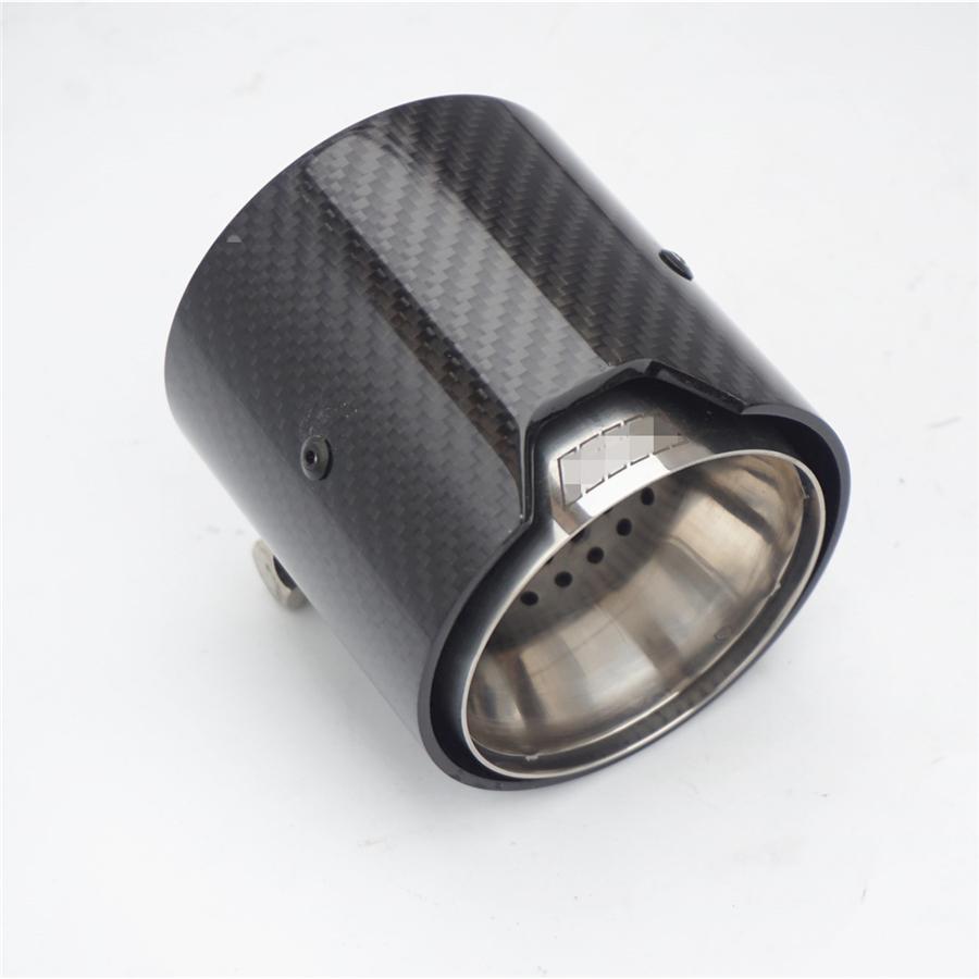 Brand New Car Carbon Fiber Exhaust End Tail Tips 63mm In