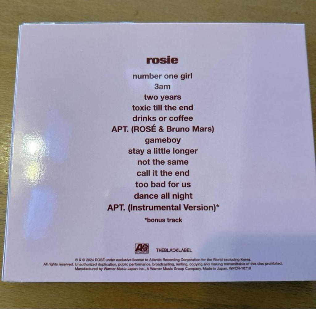 [USED] ROSÉ Album Rosie