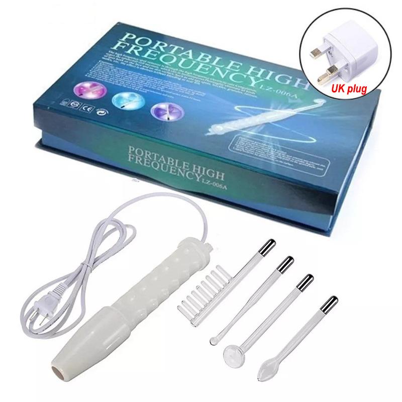 Portable High Frequency Appliance Electrode Tube Wand Electrotherapy Skin Care Facial Spa Tightening Acne Spot Wrinkles Remover