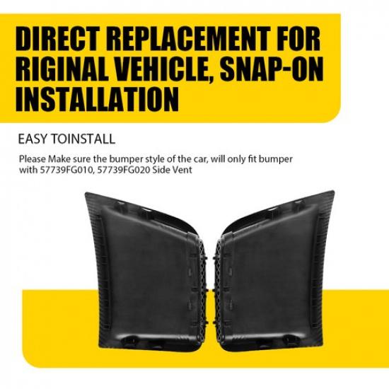 2X Side Fender Air Vent Cover Trim Carbon Fiber Fit 2008-2014 Subaru Impreza WRX