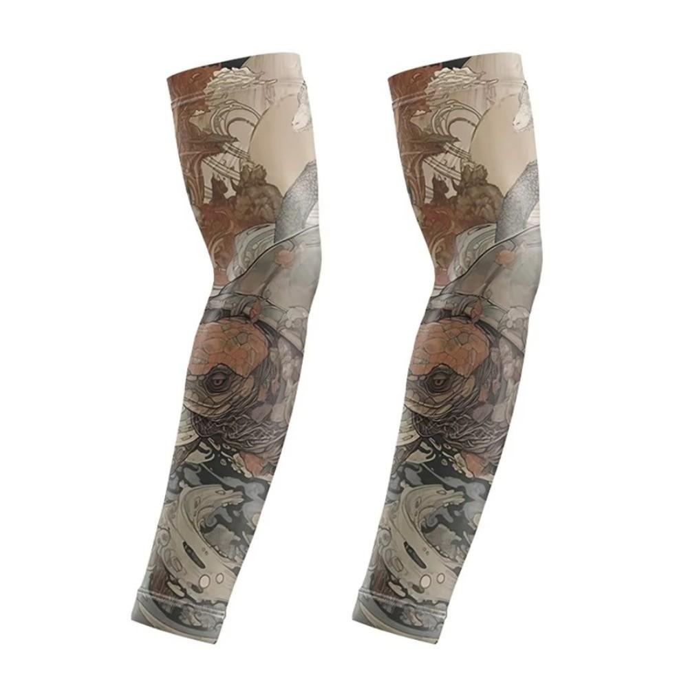 Quick Dry Flower Arm Sleeves Ice Fabric Camping Moto Sleeve New Arm Cover Outdoor Sports