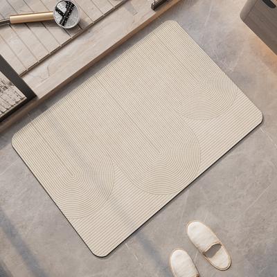 Diatomite Foot Mats Bath Mat Bathroom Absorbent Quick Dry Diatomite Mud Toilet Rug Shower  Pad For Living Room Washable