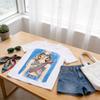 Pure Cotton Graffiti T Shirt With Short Sleeves For Summer Casual Wear