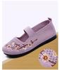 New Spring Lilac Mary Jane Flats Woman Knit Strappy Soft Breathable Loafers Comfortable Womens Walking Shoes Orthopedic Sneaker