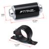 ID:58MM Universal Fuel Filter with Bracket with 2pcs AN6/AN8/AN10 Adaptor Fittings with 100micron Steel Element PQY5573+LS2511