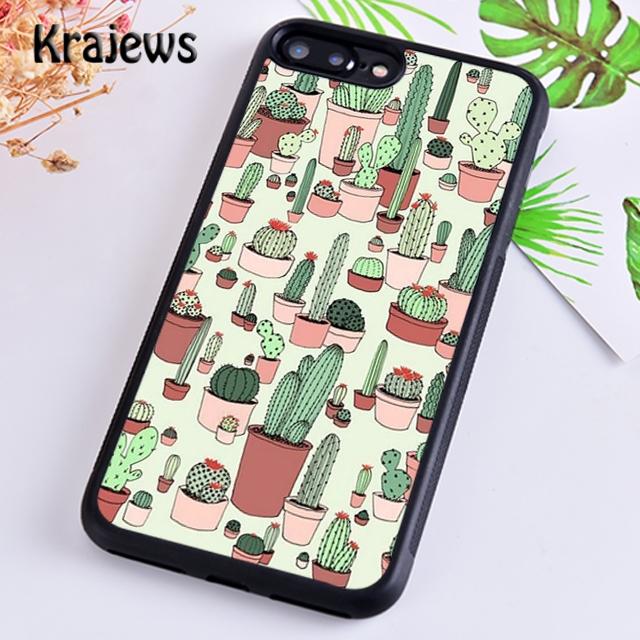 Krajews Cute Cactus Hug Summer Phone Case Cover For iPhone 14 5 6s 7 8 Plus X XR XS 11 12 13 Pro Max Samsung Galaxy S21 S22ultra