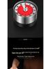 Stainless Steel Magnetic Kitchen Timer: Rotating Mechanical Countdown