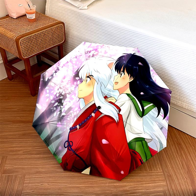 1PC Inuyasha Automatic Umbrella - Suitable Travel Outdoor Portable Umbrella Birthday Gift Daily Essentials