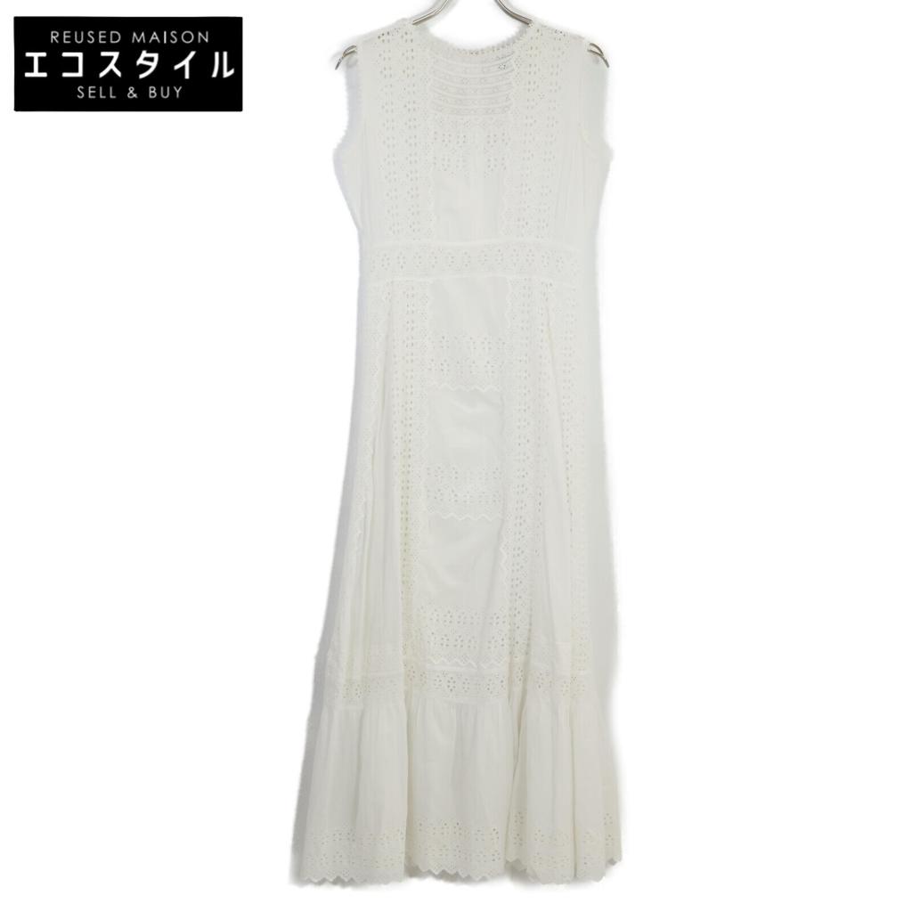 Etro White 21 Year Lace Sleeveless Dress Dress 42 whiteUsed