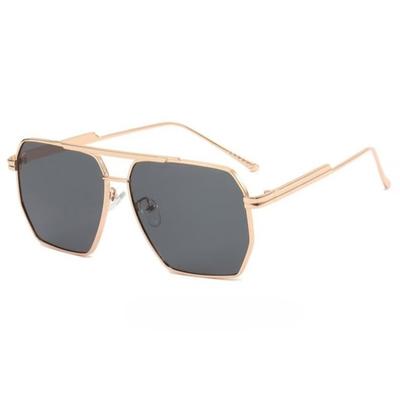 New Metal Double Beam Square Frame Women Sunglasses High Quality Men Aviator Sun Glasses Fashion Luxury Brand Designer Eyewear