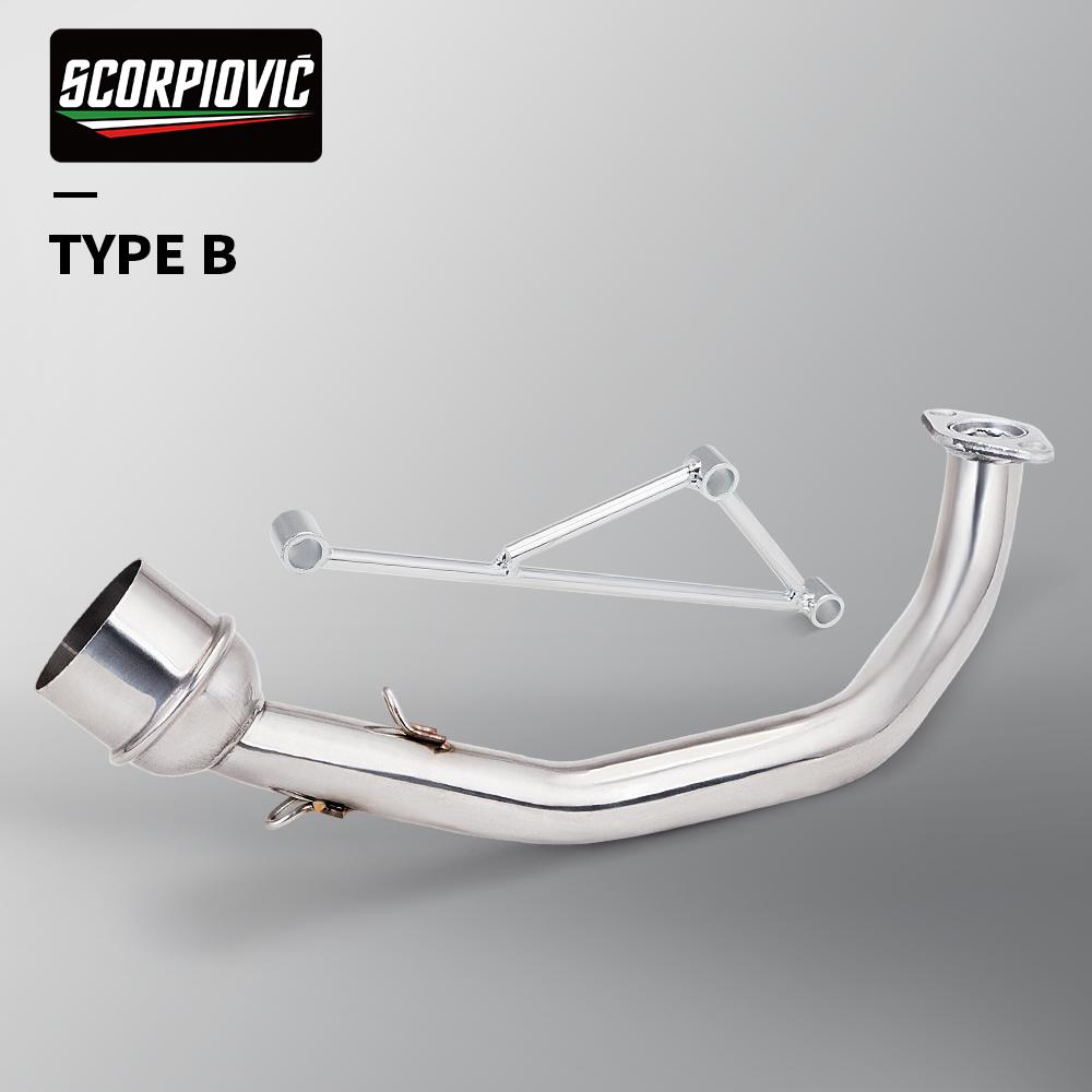 

Motorcycle Exhaust Muffler Escape Connect Link Tube Middle Mid Pipe for GY6 125 GY6 150 125cc 150CC TYPE-B