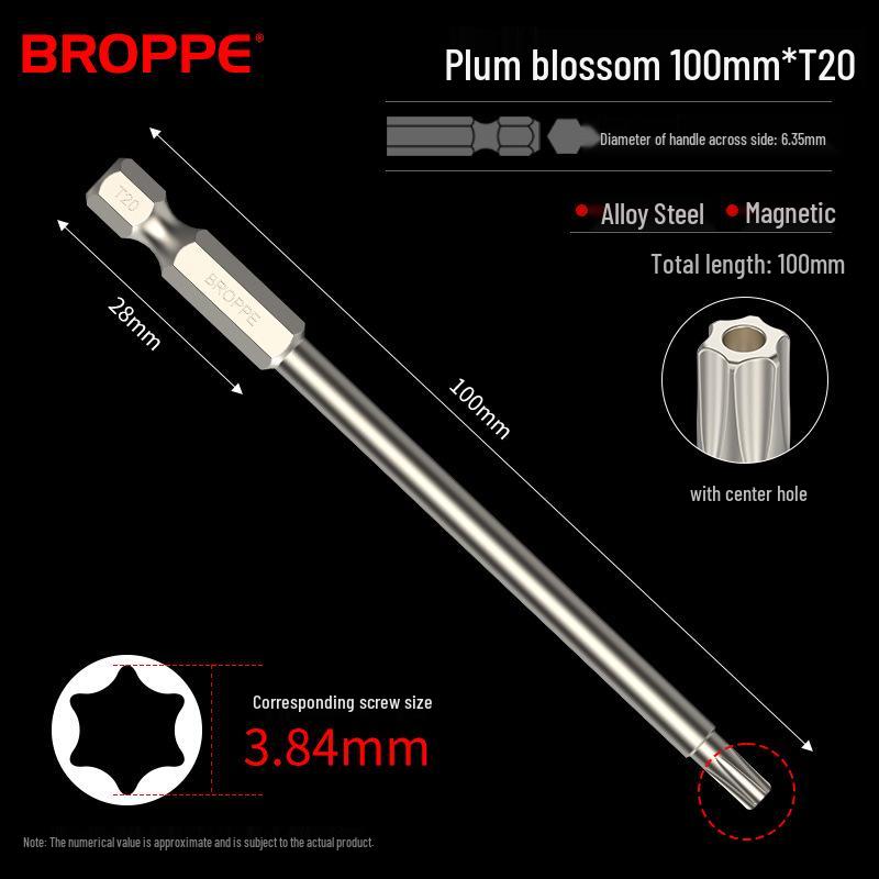 Plum Blossom Magnetic Drill and Screwdriver Bit Set