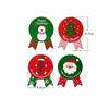 80pcs/Set Christmas Label Paper Sticker Package Sealing Stickers for Cookie Candy Nuts Package Xmas Tree Snowman Gift