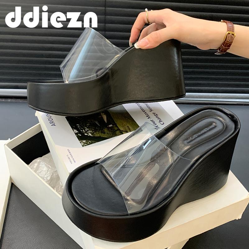 Fashion Ladies High Heels Platform 2024 Summer Footwear Heels Slides Women Pumps Wedges Fashion Shoes Sandals Slippers Female Shoes