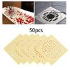 50x Shower Drain Strainer Stickers Sink Disposable for 10cmx10cm
