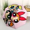 1 stuks Powerpuff Girls Automatische Paraplu - 8-Ribs Opvouwbaar Ontwerp, Buitenavonturen en Familiefeesten, Duurzaam Parapludoek y250827111