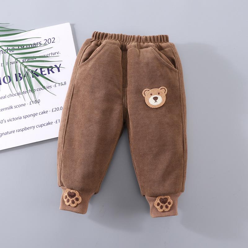 

Зимние брюки для мальчиков и девочек Новые утепленные флисом толстые теплые брюки с хлопковой подкладкой для малышей и детей ясельного возраста Цельные комбинезоны для холодной погоды Брюки детские Унисекс 120cm коричневый