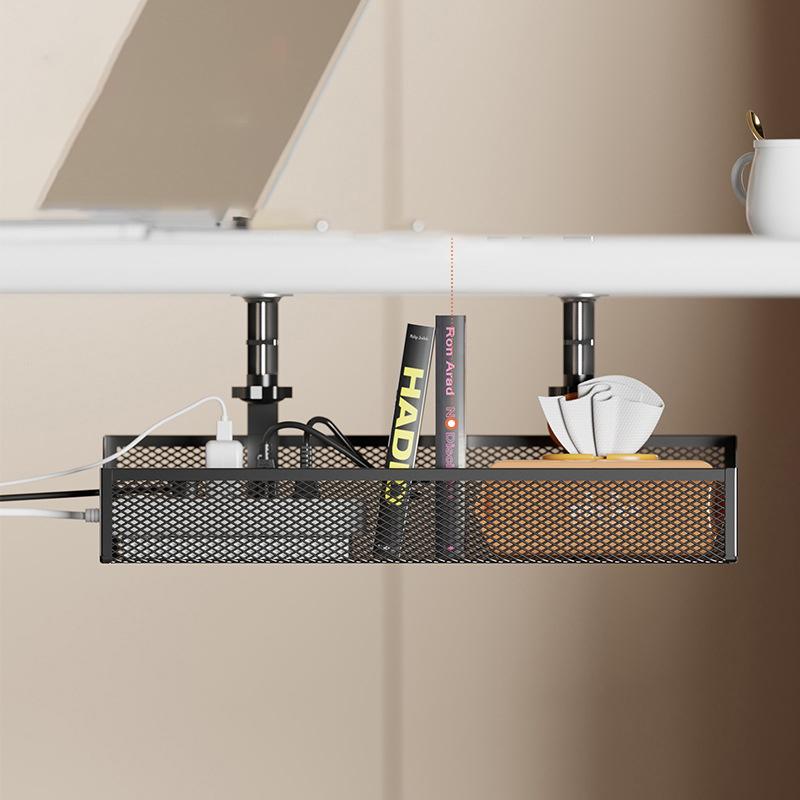 Organizador de Cables Estante de Almacenamiento Bajo Mesa Bandeja para Gestión de Cables Regletas Almacenamiento de Cables Organizador Bajo Mesa Ahorradores de Espacio