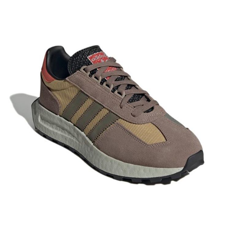 Adidas Originals Retropy E5 Fabric Slip-Resistant Durable Low-Top Sports Casual Shoes Unisex Sneakers Brown GX2169
