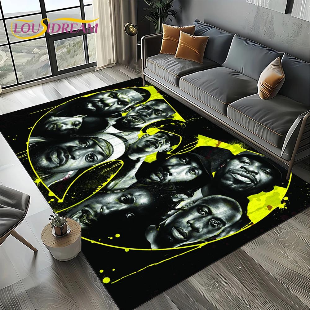 3D Wu T-TANG Clans Hip Hop Sign Rap Carpet Rug for Bedroom Living Room Home Sofa Decoration,Children Play Large Decor Floor Mat