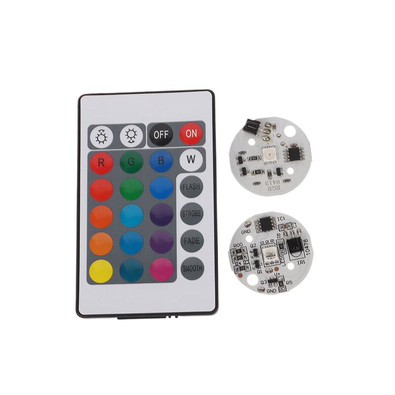 5V Niederspannung LED Farben Bunter Farbverlauf Runde Platine Lampe Licht Platine Quelle Mit Infrarot Fernbedienung LED Licht Perlen