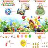 Pikmin-4 Geburtstagsparty-Dekorationsset: Papiergirlande, Luftballons, Tortenaufsatz, Cupcake-Aufsatz und mehr!