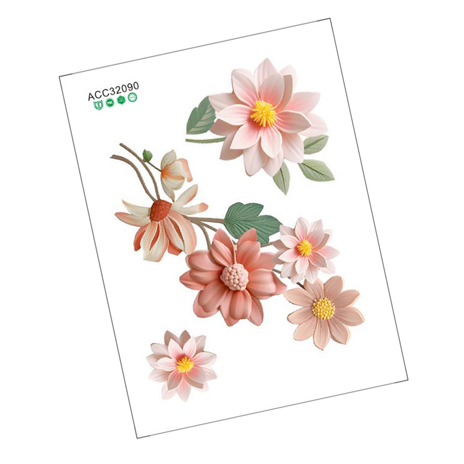 

Элегантный цветок выключатель света наклейка водонепроницаемая наклейка для гостиной спальни ванной комнаты красивые цветы украшение дома D