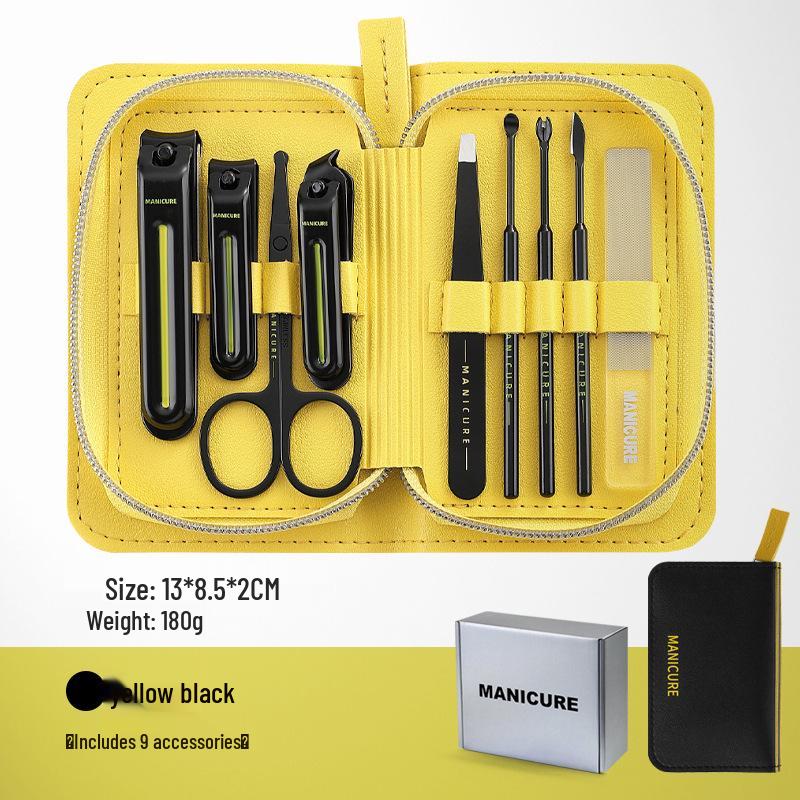 

Nailans Deluxe Manicure Set: Anti-Splatter Nail Clippers & Ear Pick with Angled Nail Pliers