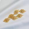 14K Gold Plated Double Circle Zircon Pendant Rhombus Charm DIY Lace Accessory
