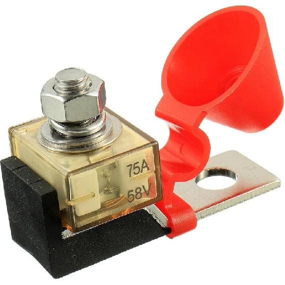 100 AMP MRBF Terminal Block Fuse Holder Single Stud 5/16" (M8) Compact Rated Battery Fuse 100A