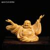 Sculptură în lemn Figurine decorative Maitreya Buddha Frumos Fericit Statuetă Mică Casă Cameră, Birou Ornaments bogăție Livrare gratuită