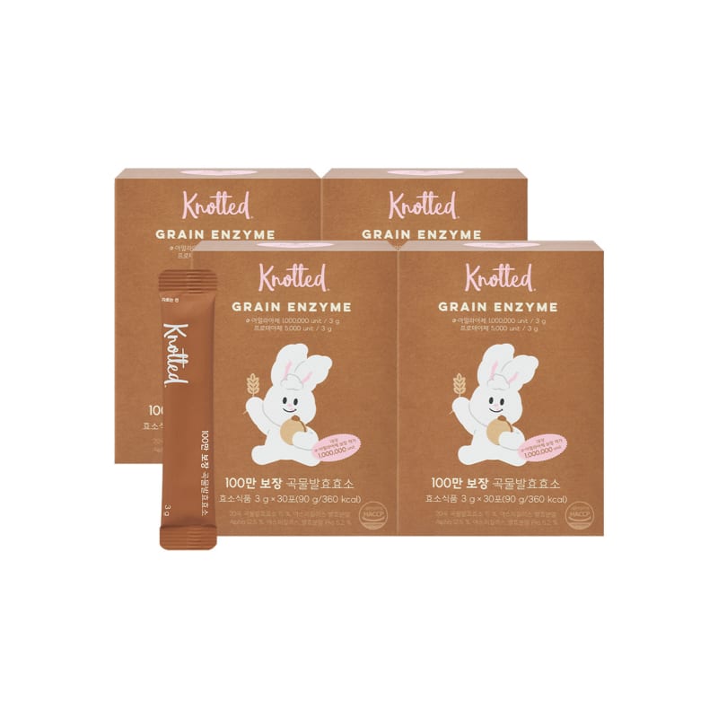 Noted 1 Million Guaranteed Grain Fermentation Enzyme 3g x 30 Packets_4 Boxes