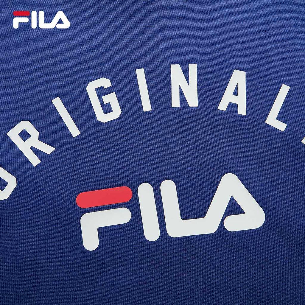 Fila Letter Logo Print Casual Sports Dress Women Dresses Purple Blue F11W128372F-DB