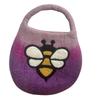 Water Felted Bee Bag – One Handle with Magnet – Lavender Shades