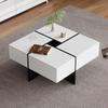 Coffee Table High Gloss 4 Drawers Modern Coffee Table Sofa Table Side Table Tea Table, Office, Reception, Up To 30KG
