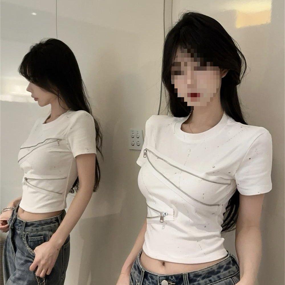 Tshirt For Women Oversize Summer Casual Pure Fabric With Embroidery For Fashion Enthusiasts