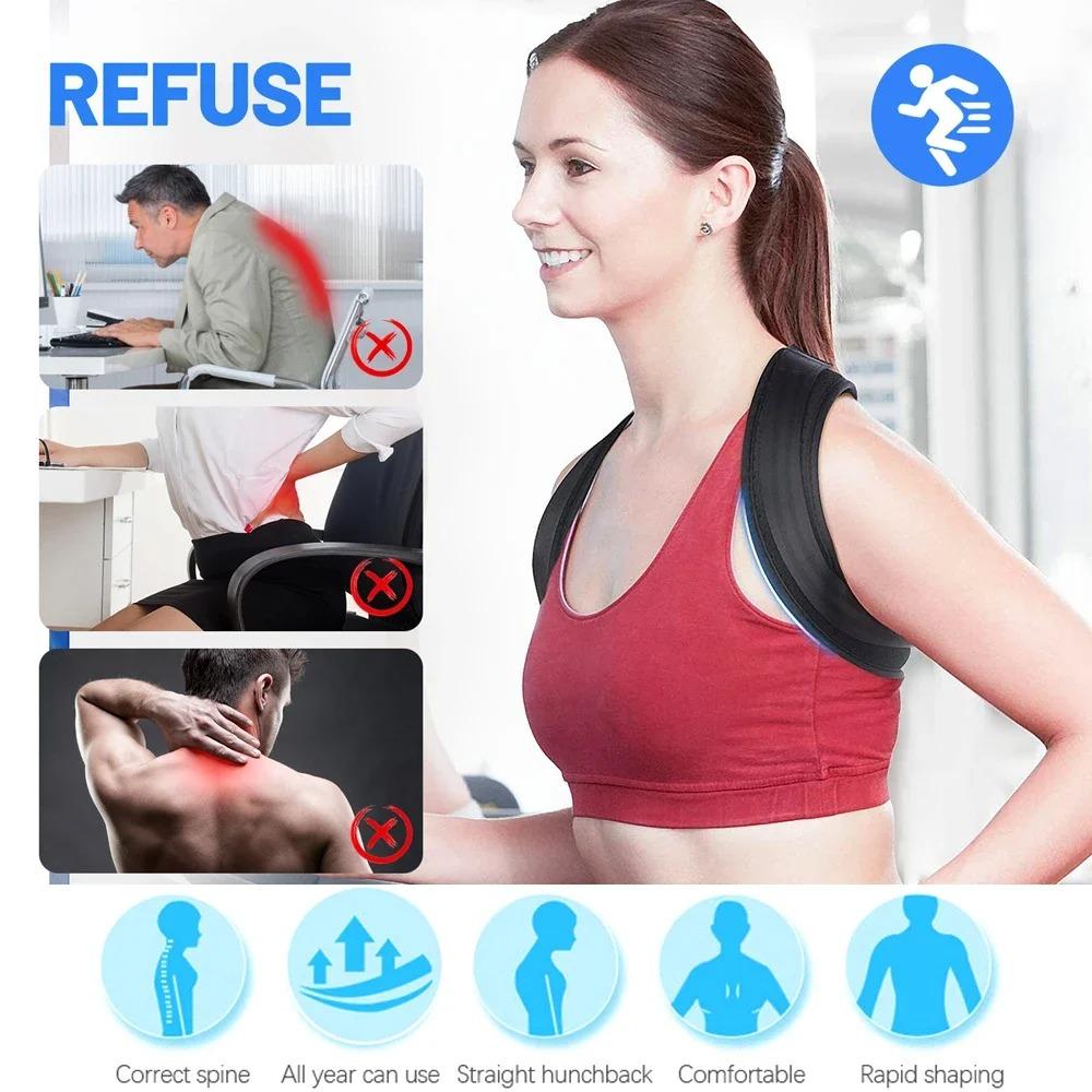 Back Posture Correction Belt Hunchback Corrector Adult Men And Women Sitting Posture Correction Belt Shoulder Straight Back