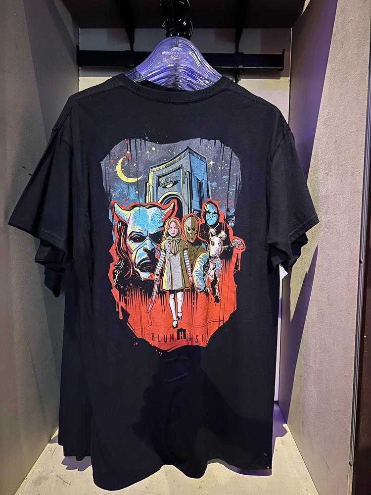 Универсальная футболка унисекс HHN Halloween Horror Nights 2025 Blumhouse Megan Shirt Reprint L
