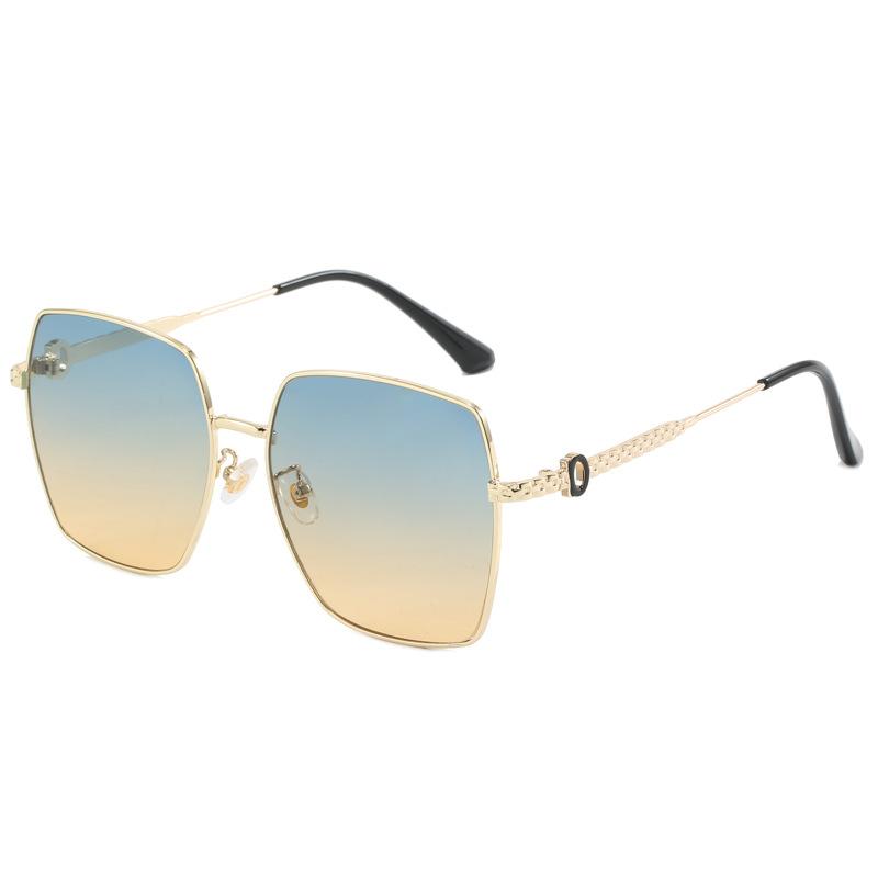 Ochelari de Soare Pătrați Metal Cadru Mare Ochelari de Soare Femei Personalitate Val Conducere Protecție UV