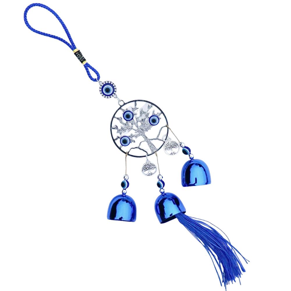 Bells Blue Eyes Wind Chime Handmade Metal Wind Music Bell Car Pendant  Garden Decoration