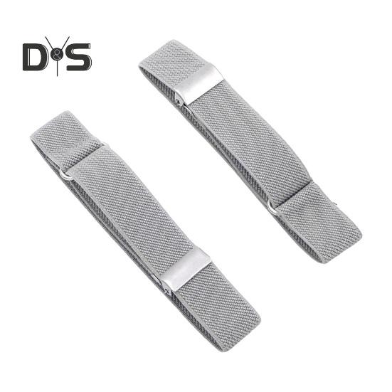 1 Pair Unisex Armband Adjustable Faux Leather 2CM Width Solid Color Elastic Shirt Sleeve Holder Arm Cuffs Bands Party Wedding Clothing Accessories