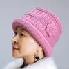 Winter new middle-aged and elderly hats women's knitted ear protectors handmade wool hats, plush warm mother cold-proof hats