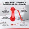 3.5mm Retro Phone Handset Vintage Wired Plug in Handheld Cell Phone Receiver with Microphone Speaker for Video Calls