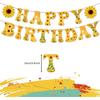 Sunflower Happy Birthday Banner Birthday Party Decorations Sunflower Themed Party Supplies