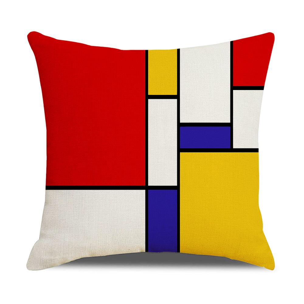 Modern Simple Nordic Ins Style Linen Pillow Case Sofa Pillow Case Home Supplies Contrast Color Pillow Case