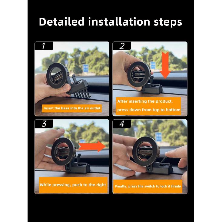 Car Phone Holder For Tesla Model3 Highland Model Y 2019-2024 Metal Mount Adjustable Magnetic Car Phone Support Frame Accessories